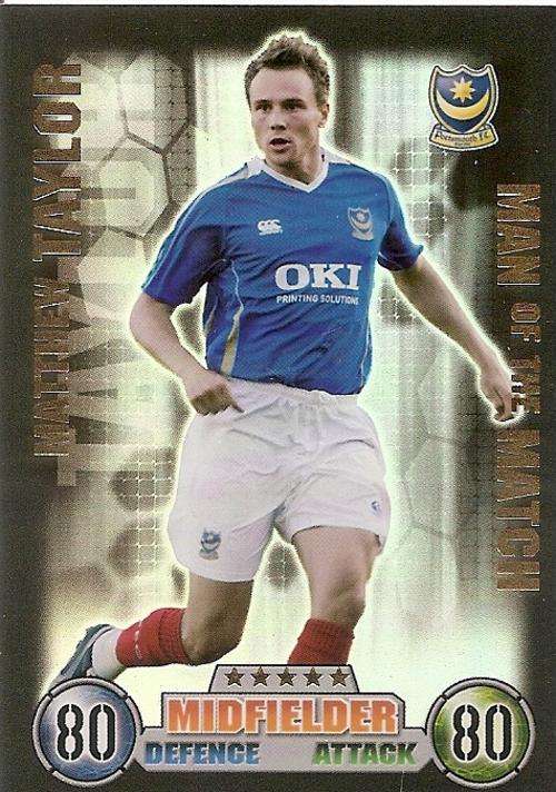 MATCH ATTAX 2007/08 - MATHEW TAYLOR `MAN of the MATCH` TRADING CARD