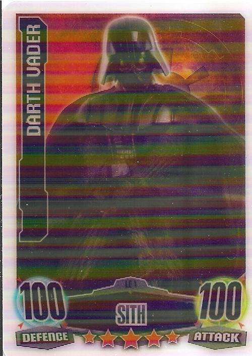 DARTH VADER - TOPPS `STAR WARS F/ATTAX MOVIE SERIES` 2012 - RARE `LIMITED EDITION`3D CARD L1