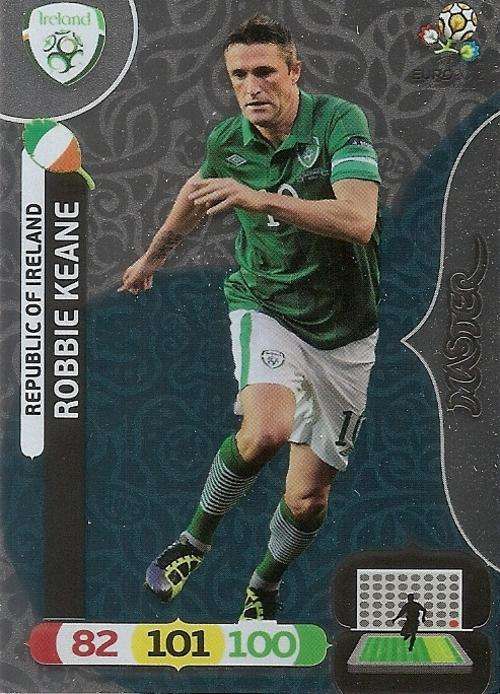 ROBBIE KEANE - PANINI `ADRENALYN EURO 2012` - SILVER FOIL `MASTER` TRADING CARD