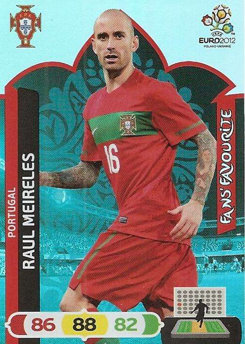 RAUL MEIRELES - PANINI ADRENALYN EURO 2012 - "FANS FAVOURITE" TRADING CARD