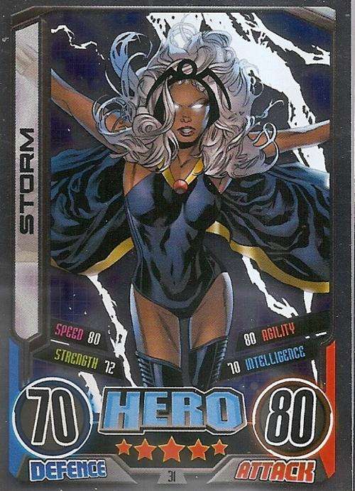 STORM - HERO ATTAX II 2012 AVENGERS - `FOIL` TRADING CARD 31