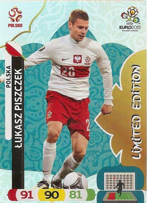 LUKASZ PISZCZEK - PANINI `UEFA EURO 2012` COLLECTION - RARE LIMITED EDITION TRADING CARD