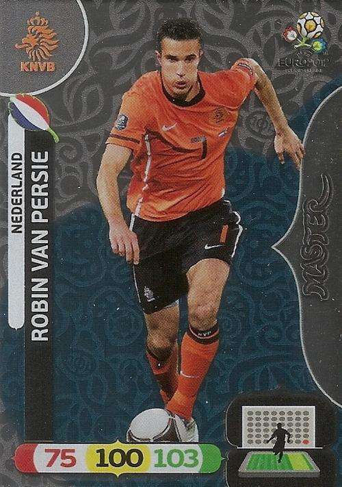 ROBIN VAN PERSIE - PANINI `ADRENALYN EURO 2012` - SILVER FOIL `MASTER` TRADING CARD