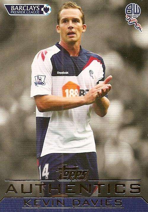 KEVIN DAVIES - TOPPS `AUTHENTICS` 2012 - RARE CARD