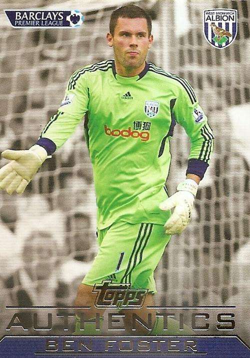 BEN FORSTER - TOPPS `AUTHENTICS` 2012 - RARE CARD