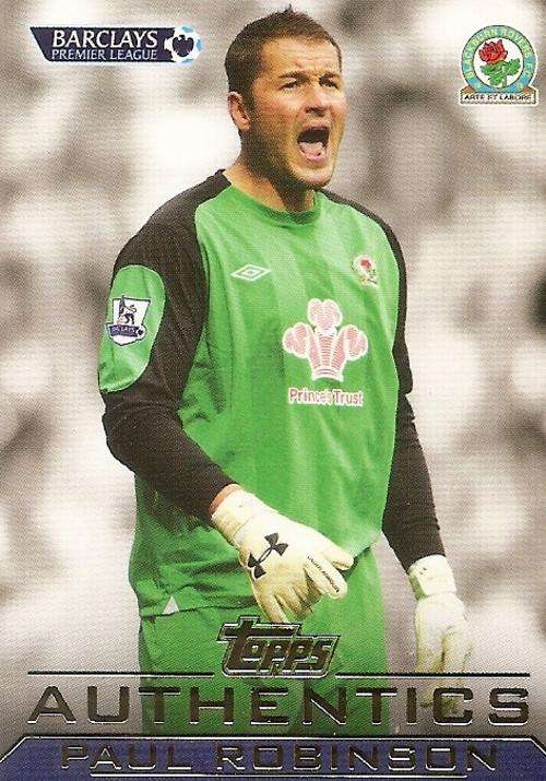 PAUL ROBINSON - TOPPS `AUTHENTICS` 2012 - RARE CARD