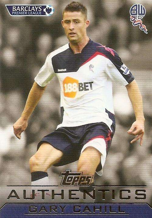 GARY CAHILL - TOPPS `AUTHENTICS` 2012 - RARE CARD