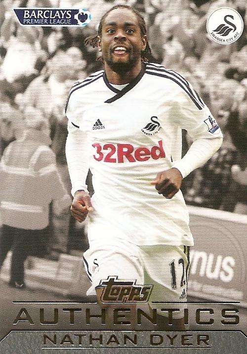 NATHAN DYER - TOPPS `AUTHENTICS` 2012 - RARE CARD