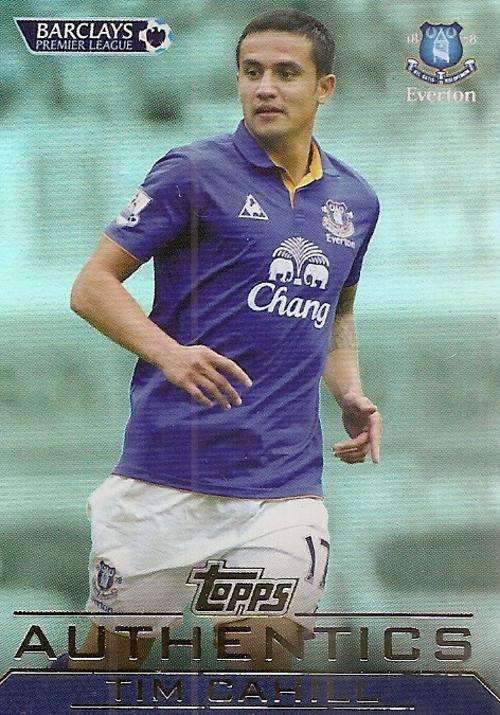 TIM CAHILL - TOPPS `AUTHENTICS` 2012 - RARE `FOIL` CARD