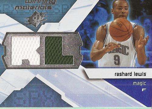 RASHARD LEWIS -  AUTHENTIC "WINNING MATERIALS" CARD - UPPER DECK 2009