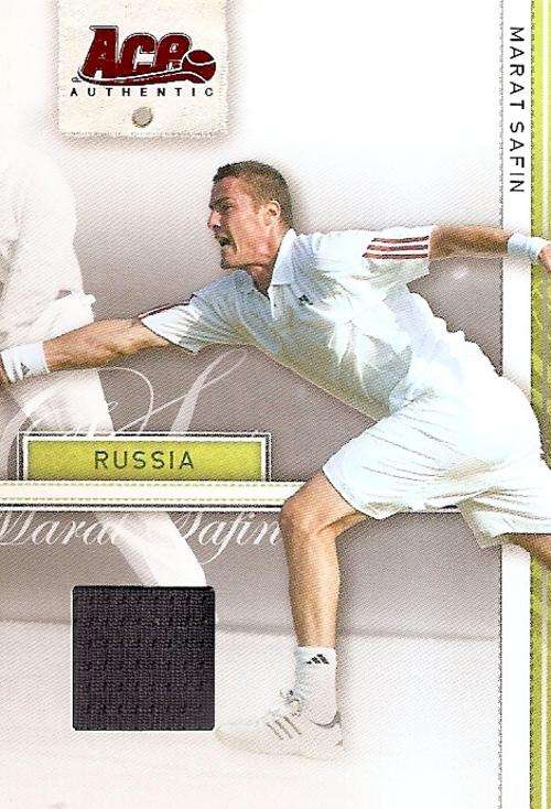 MARAT SAFIN - ACE AUTHENTIC 2007 - AUTHENTIC "BLACK/GREY MEMORABILIA" CARD