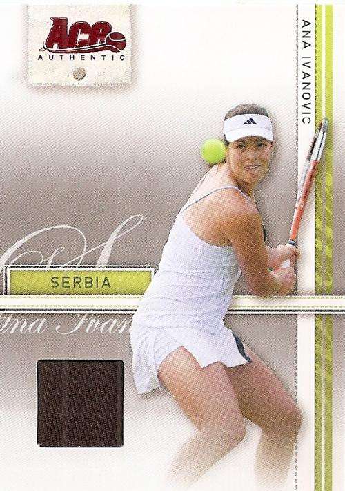 ANA IVANOVIC - ACE AUTHENTIC 2007 - AUTHENTIC "BLACK MEMORABILIA" CARD