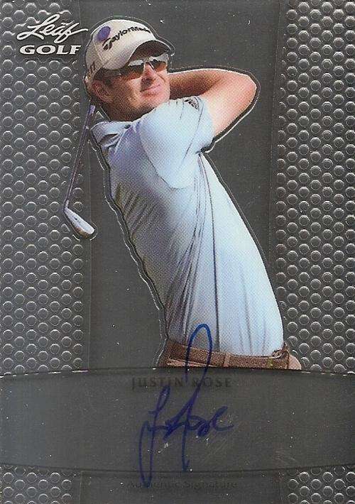 JUSTIN ROSE - "RARE" CERTIFIED AUTOGRAPH - LEAF METAL 2011