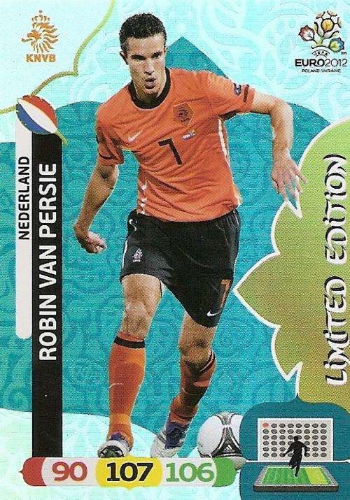ROBIN VAN PERSIE - PANINI ADRENALYN EURO 2012 - RARE `LIMITED EDITON` TRADING CARD