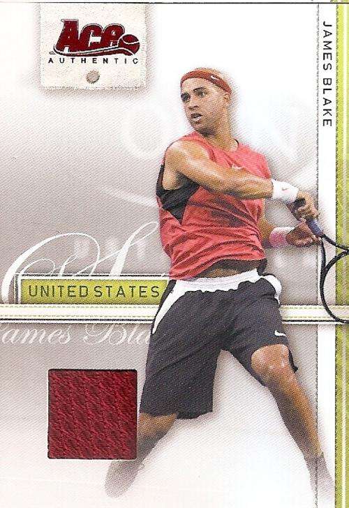 JAMES BLAKE - ACE AUTHENTIC 2007 - AUTHENTIC "BURGHUNDY MEMORABILIA" CARD
