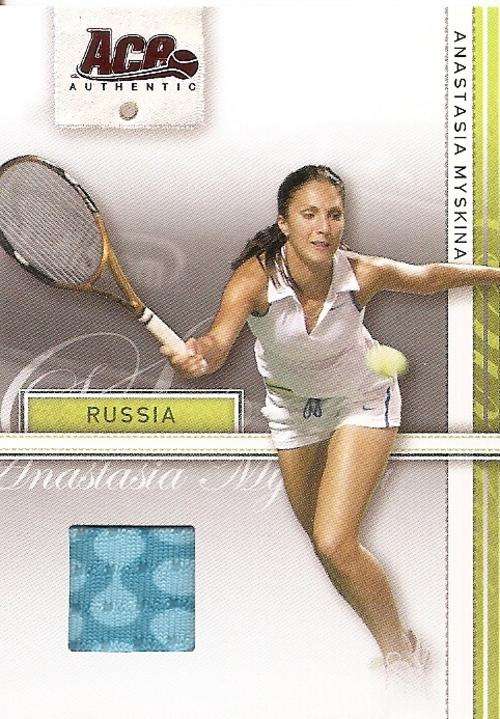 ANASTASIA MYSKINA - ACE AUTHENTIC 2007 - AUTHENTIC "BLUE NET MEMORABILIA"  CARD
