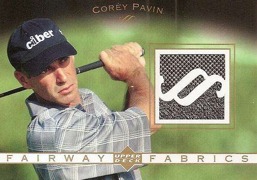 COREY PAVIN - `AUTHENTIC FAIRWAY FABRICS SWATCH` CARD - by UPPER DECK