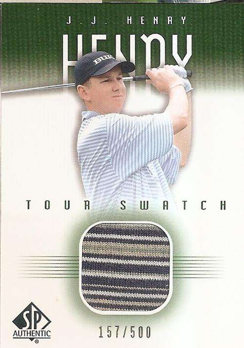 JJ HENRY - `AUTHENTIC TOUR FABRICS SWATCH` CARD (157 OF 500) - by UPPER DECK