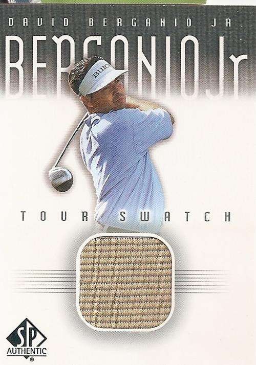 DAVID BERGANIO Jr - `AUTHENTIC TOUR FABRICS SWATCH` CARD - by UPPER DECK