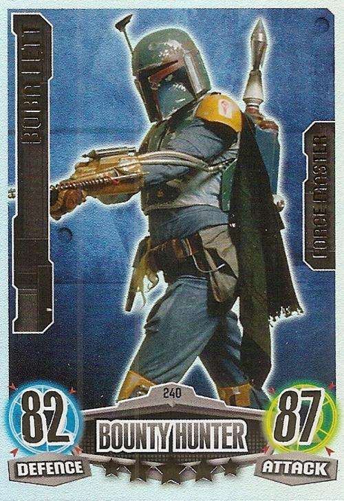 STAR WARS 2012 - FORCE ATTAX MOVIE SERIES - BOBA FETT `FORCE MASTER` CARD 240