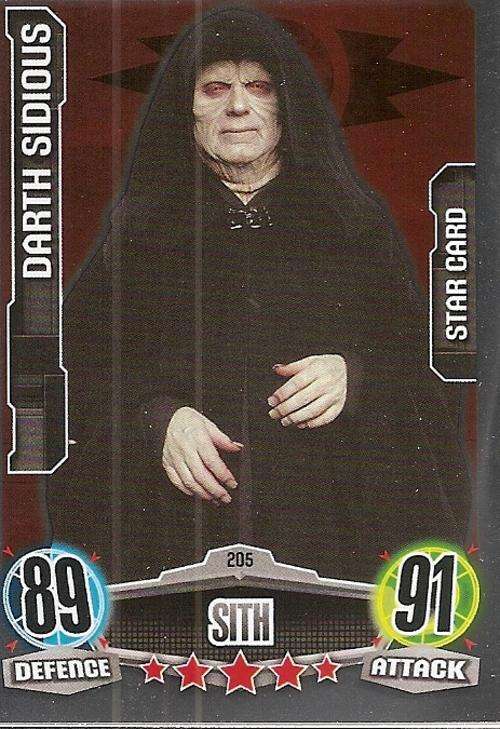STAR WARS 2012 - FORCE ATTAX MOVIE SERIES - `STAR FOIL` CARD 205