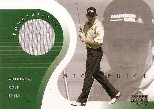 NICK PRICE - `AUTHENTIC TOUR THREADS SWATCH` CARD - by UPPER DECK
