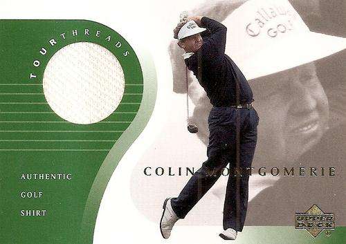 COLIN MONTGOMERY - `AUTHENTIC TOUR THREADS SWATCH` CARD - by UPPER DECK