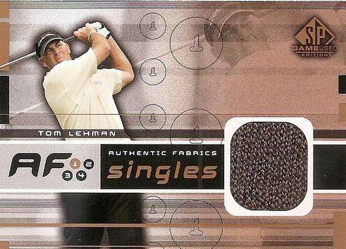 TOM LEHMAN - `AUTHENTIC FABRICS SWATCH` CARD - by UPPER DECK