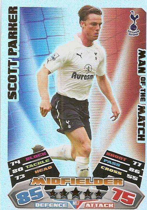 MATCH ATTAX EXTRA 2012 - SCOTT PARKER "MAN of the MATCH" CARD