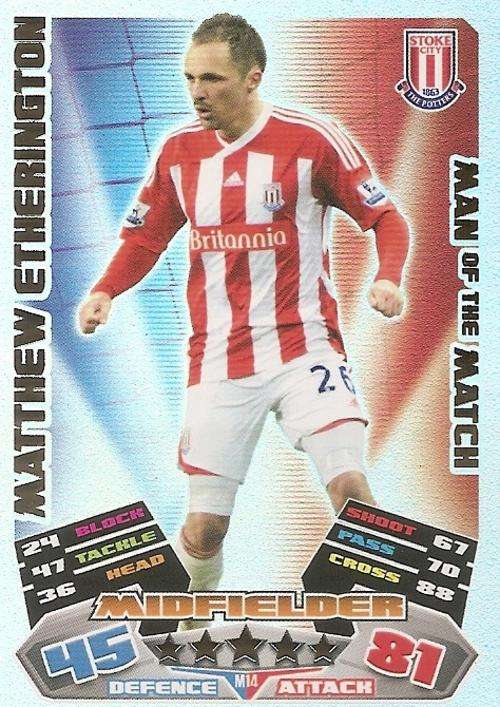MATCH ATTAX EXTRA 2012 - MATTHEW ETHERINGTON "MAN of the MATCH" CARD