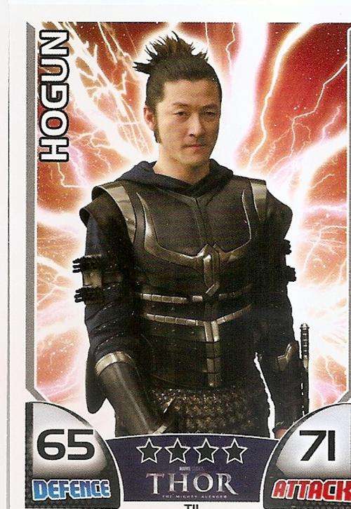 TOPPS HERO ATTAX - MARVEL UNIVERSE - THOR "RARE" MOVIE CARD "HOGUN T11"