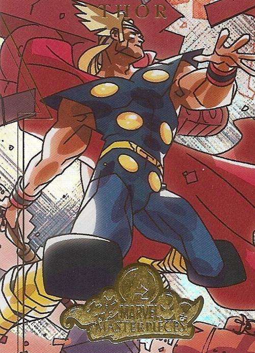 MARVEL MASTERPIECES 2008 - THOR `GOLD LIMITED INSERT` CARD A7 of 9