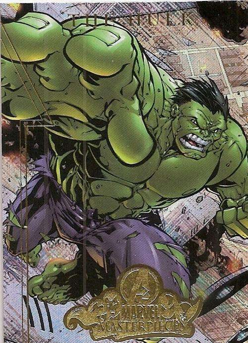 MARVEL MASTERPIECES 2008 - THE HULK "GOLD LIMITED INSERT" CARD A4 of 9