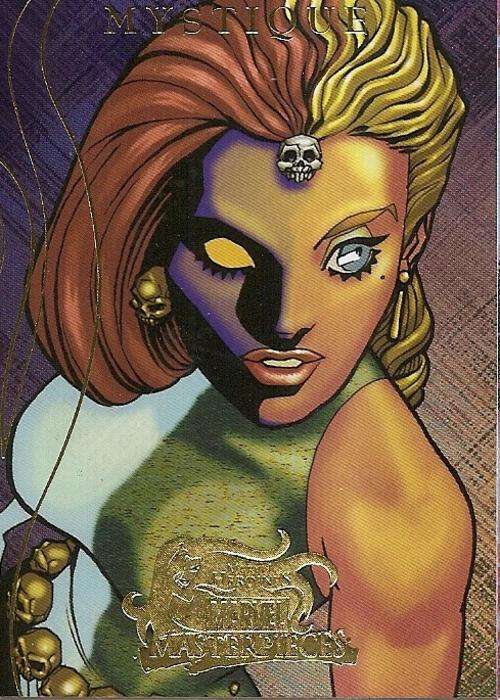 MARVEL MASTERPIECES 2008 `MARVEL HEROINES` - MYSTIQUE `GOLD LIMITED INSERT` CARD MH5 of 9