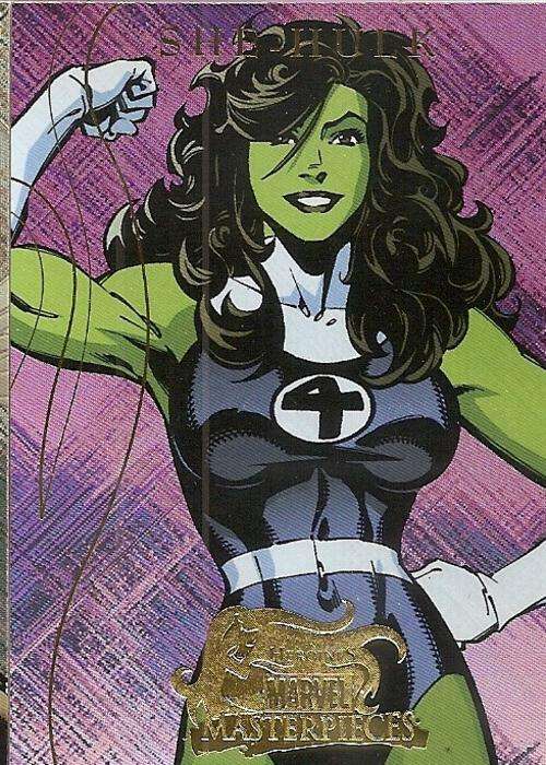 MARVEL MASTERPIECES 2008 "MARVEL HEROINES" - SHE-HULK "GOLD LIMITED INSERT" CARD MH6 of 9