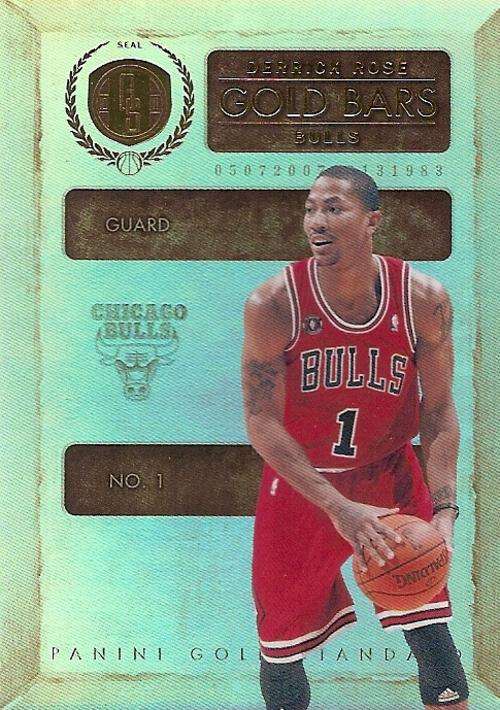 DERRICK ROSE  - PANINI GOLD LIMITED - "GOLD BARS" GOLD FOIL CARD 15