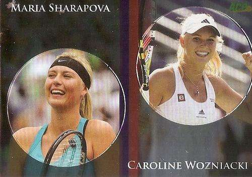 SHARAPOVA/WOZNIACKI - ACE AUTHENTIC 11 -`MILK CAP INSERT` FOIL TRADING CARD DP13
