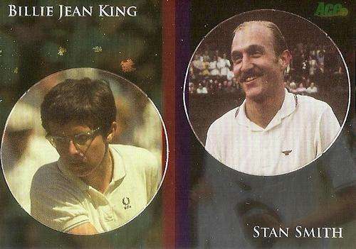BILLY JEAN KING/SMITH - ACE AUTHENTIC `TENNIS` 2011 -`MILK CAP INSERT` FOIL TRADING CARD DP10