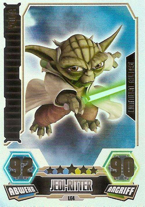 YODA - TOPPS `STAR WARS F/ATTAX SERIES III` 2012 - `LIMITED EDITION`CARD L4 - GERMAN