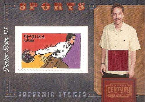 PARKER BOHN III - `AUTHENTIC STAMP and SHIRT SWATCH` CARD - PANINI CENTURY 114/250