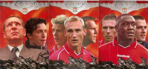 LIVERPOOL - FUTERA "CONQUERORS SET 2001" - "RARE" SET OF 3 "LIMITED EDITION" TRADING CARDS