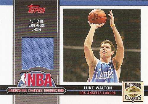 LUKE WALTON - AUTHENTIC "HARDWOOD CLASSICS" GAME APPAREL CARD - TOPPS 05