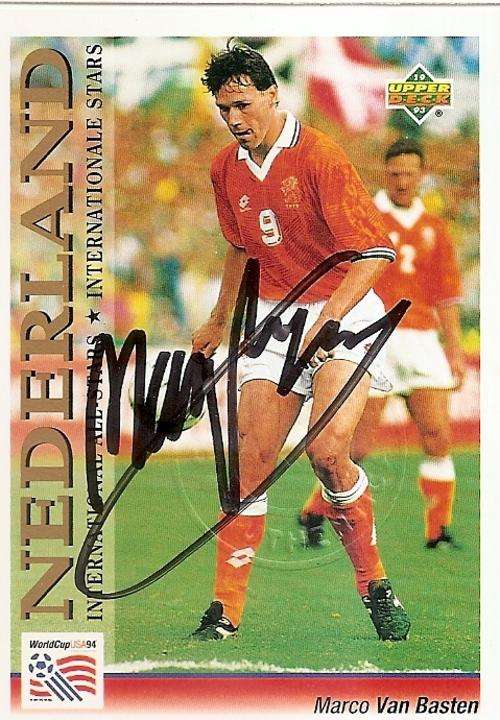 MARCO VAN BASTEN - "PERSONAL AUTHOGRAPH" - WORLD CUP 1994 USA CARD