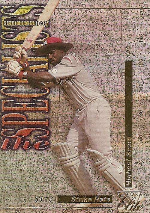 RITCHIE RICHARDSON - 1996 FUTERA CRICKET PREMIUM COLLECTION  - RARE `SPECIALISTS` TS8 FOIL CARD 2645