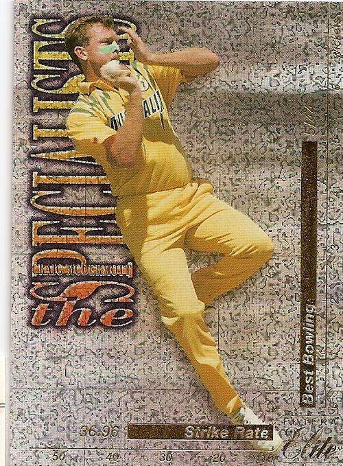 CRAIG McDERMOTT - 1996 FUTERA CRICKET PREMIUM ELITE COLLECTION - RARE `SPECIALISTS` TS13 FOIL CARD