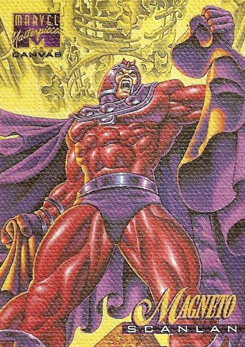 MARVEL MASTERPIECES 95 - MAGNETO "RARE CANVAS" TRADING CARD 13 of 22