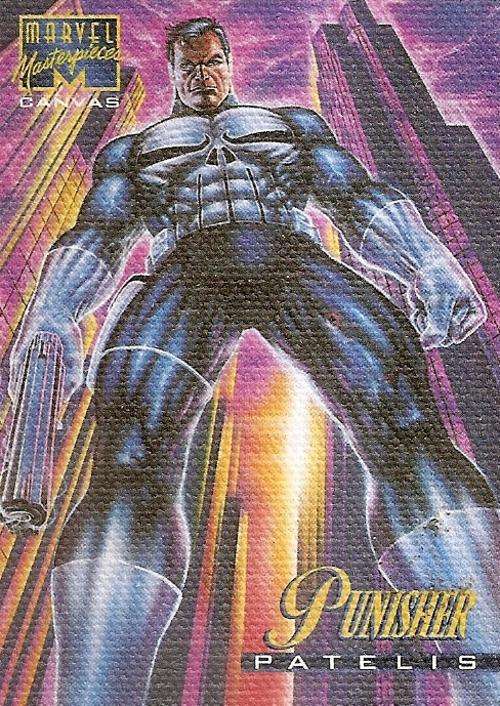 MARVEL MASTERPIECES 95 - PUNISHER "RARE CANVAS" TRADING CARD 17 of 22