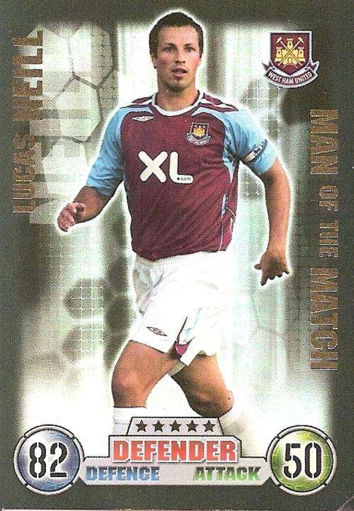MATCH ATTAX 2007/08 - LUCAS NEILL `MAN of the MATCH` CARD
