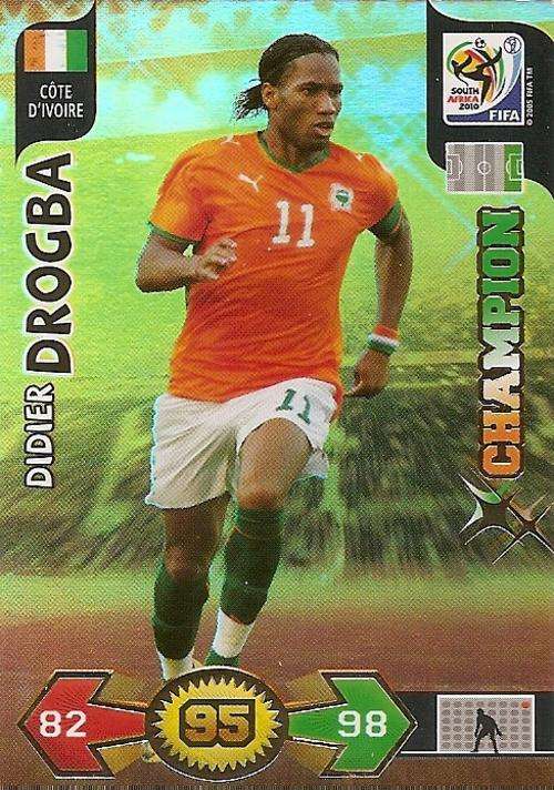 FIFA 2010 ADRENALYN XL - DIDIER DROGBA "GOLD CHAMPION" CARD