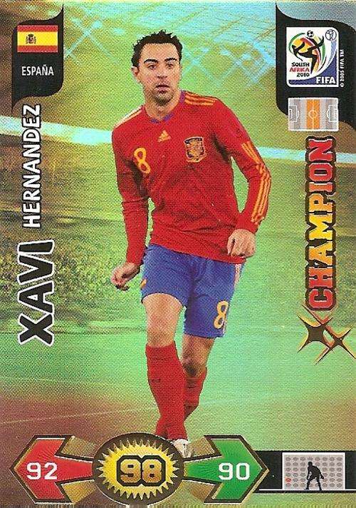 FIFA 2010 ADRENALYN XL - XAVI HERNANDEZ "GOLD CHAMPION" CARD
